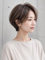 ネオリーブウリ 二子玉川店(Neolive uri) イメチェンホワイトブロンド外ハネボブ美髪ワイドバング