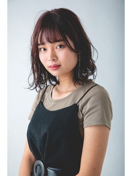 アンジュール(UNJOUR.) 【UNJOUR】シースルーバング×ヴァイオレットカラー 30代40代