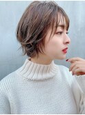 20代30代40代大人外ハネパーマ小顔ショートボブ艶髪　内見加瑞磨