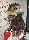 【卒業式セット】華やかハーフアップ