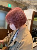 ＊ぷつっとボブ×ダブルカラーピンクカラー　表参道