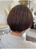大人かわいいひし形小顔ショートボブ30代40代50代