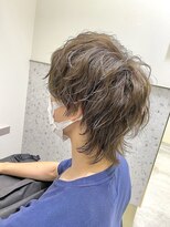 ゴウトゥデイ 名古屋店(GO TODAY)&nbsp;メンズウルフ×ブリーチなし　ミルクティグレージュ