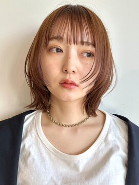 ノイカーム(noi Calm) 顔周りレイヤーカットグレージュカラーくびれボブショートカット