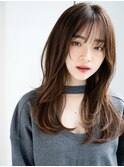 フェイスレイヤーハッシュカットくびれロング姫カット大人女子