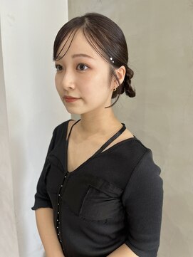ヌープヘアーアイス(NUUP.hair ici) ヘアセット結婚式ドレスヘアタイトヘアタイトアレンジ!パール