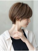 大人かわいい前髪セシルカットココアブラウンフリンジウェーブ