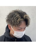 ツイストスパイラル/メッシュカラー/ツーブロック/アップバング