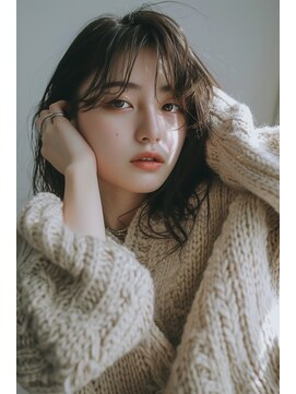 ラナ 新宿(lana) こなれミディアム/顔まわり/シースルーバング【lana hair 新宿】