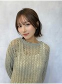くびれボブ/ブラウンカラー/髪質改善カラー/久屋大通美容室