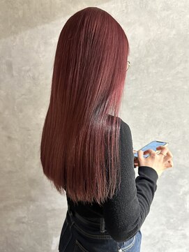 フレームプラス なんば駅前店(FRAME+) ケアブリーチ　ピンクカラー　チェリーピンク