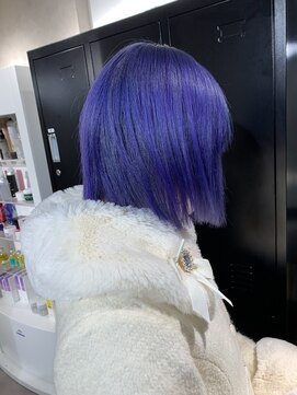 セレーネヘアー オオサカ 心斎橋店(Selene hair OSAKA) ブルー/水色/ホワイトカラーペールブルー学割心斎橋難波韓国ヘア
