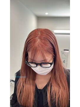 フォト 新宿三丁目(foto) ミニウルフチェリーブラウンブリーチなし前髪ミディアム/新宿