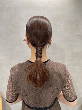 シャルムバイケンジ(Charm.by KENJE) 【ローポニーテール】結婚式/銀座/ヘアセット/アレンジ