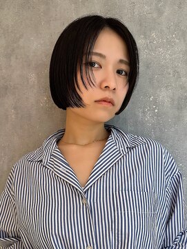 前髪なしミニボブ