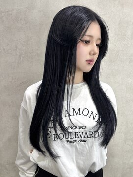 ルノン(LUNON) 暗めカラーグランマッシュデザインカラーフェイスフレーミング