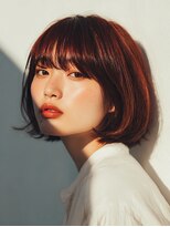 カミトトノウ&nbsp;【血色感カラー】赤みブラウン×柔らかボブ