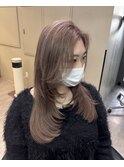 Hアッシュベージュシールエクブリーチカラーバタフライレイヤー