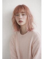 ヘア セラヴィ 城南(hair C'est La Vie)&nbsp;ピンクベージュメやわらかミディ