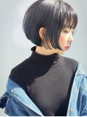 ブルーアッシュ、ショートボブ