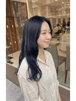 アッシュ 川崎店(Ash)&nbsp;ネイビーブルー　ブリーチあり