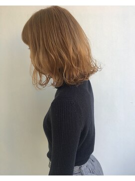 ヘアメイク オブジェ(hair make objet) ゆるふわ ヌーディーボブ