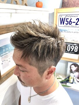 ヘアーアンドリラクゼーション ナスカ(Hair&Relaxation NazcA) メンズショート×ハイライト