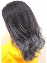 ジーナ 渋谷駅前(Zina)&nbsp;フリンジウェーブ×アッシュグラデーションカラー