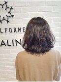 外ハネ ウェーブパーマ