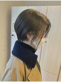 【お客様フォト】ハンサムショート×暗めオリーブアッシュ