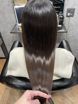 アール(R) カラー、酸性縮毛矯正or髪質改善改善