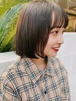 ロウバイレボ 柏(lou by revo)&nbsp;イメチェン/レッドブラウン/大人ミディ/フルバング/ショートボブ