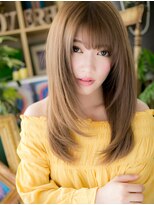 カバーヘア ブリス 上尾西口店(COVER HAIR bliss)&nbsp;バレイヤージュオレンジブラウン小顔ロングc5上尾20代30代40代!