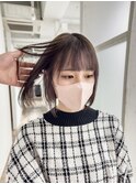 切りっぱなしボブ / ラベンダーカラー