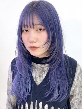 ピークアブー 原宿ハラカド(PEEK-A-BOO) ロングレイヤー/ハイレイヤー/パープルヘア/顔まわりレイヤー