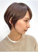 30代40代大人女性/前髪ありショートボブ/ショートヘア/髪質改善