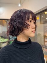 ナループロアオハナ(Nalu pu loa ohana)&nbsp;ボブパーマ/くるくるパーマ/パーマ/ピンクパープル