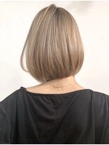 トレヘアー 京都 烏丸(tRe hair)&nbsp;ミニボブ　ミルクティーベージュ