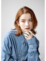 シェリアン 大井町(Chelien)&nbsp;大人可愛いウルフレイヤーボブ　アプリコットオレンジ