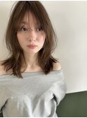 ミディアムレイヤー レイヤーカット フェイスレイヤー
