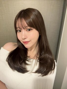 ラル 立川(lar) ミディアムオリーブ_メルティカラー似合わせカットミディアム