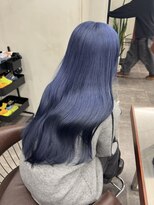 ニコ トウキョウ 渋谷(nico TOKYO)&nbsp;ネイビーブルーダブルカラーケアブリーチハイトーン