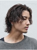 天神サーフカール波巻きパーマツイストスパイラルパーマ緩め20代