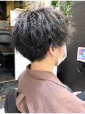 スペインカール/スパイキーショート/ブルーブラック/フェザーパ