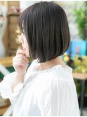 ■アッシュブラック美髪切りっぱなしボブ52-5戸頭20代30代40代