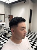 スパイキーショートブルーブラックフェザーパーマサーフカールY