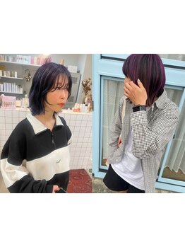 ブリーチなしのダブルカラーが最近のトレンド♪透明感/艶感どちらも叶えるデザインカラーはNIKOにお任せ☆