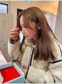 ブリーチなしダブルカラー透明感カラーアッシュベージュ