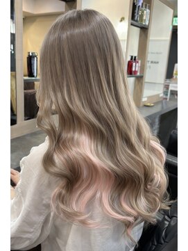 ラピス 横浜(Lapis) Hブラウンベージュシールエクステインナーカラーピンク