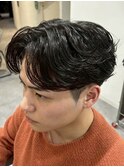 MEN’S/リバースセンターパート/ニュアンスパーマ/錦糸町